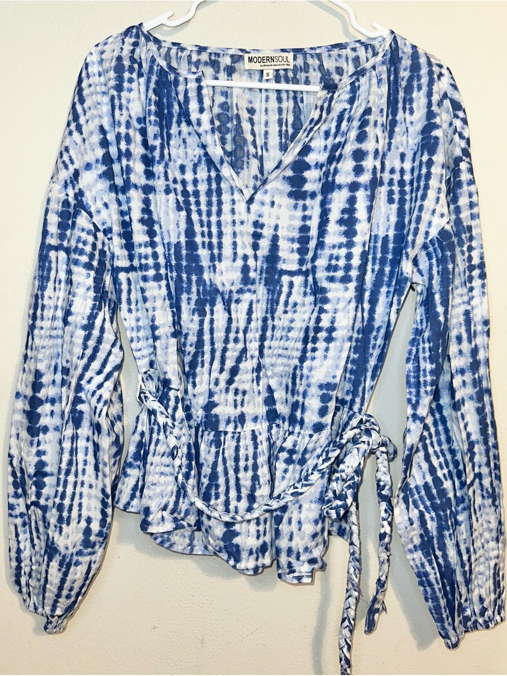 Modern Soul Blue Tie Dye Blouse